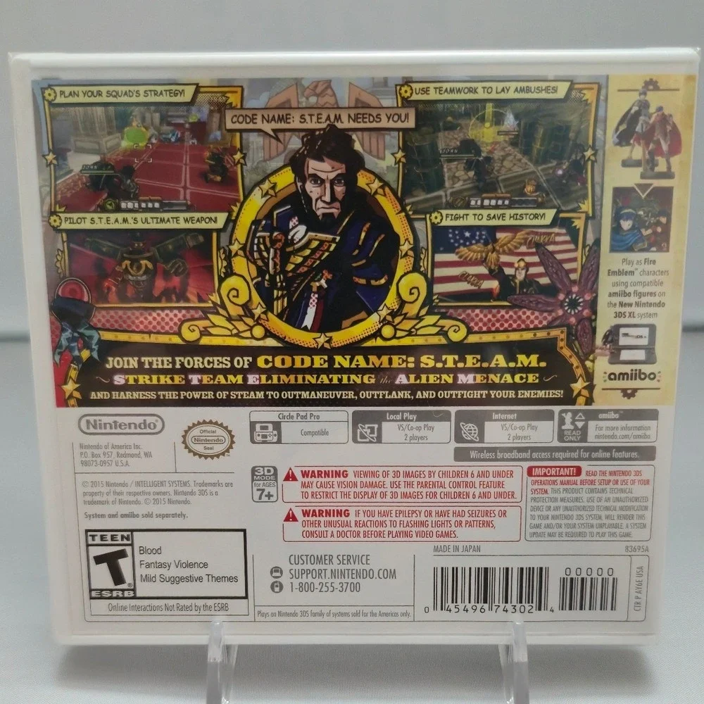Code Name S.T.E.A.M.‎ - Nintendo 3DS - Brand New Factory Sealed